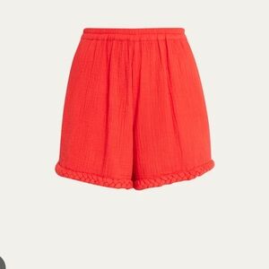 Rhode Bonnie Red Braided Hem Shorts